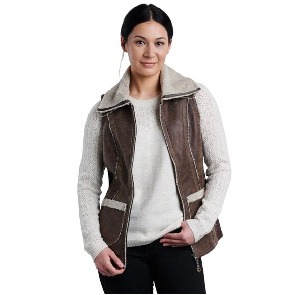 Kuhl Women's XL Dani Sherpa Vest Brown MSRP$219 Worn Once! - Picture 4 of 17
